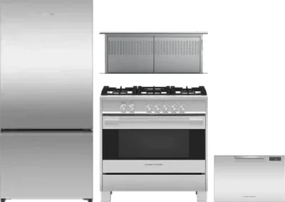 4 Piece Package Includes Refrigerator, Range, Hood And Dishwasher